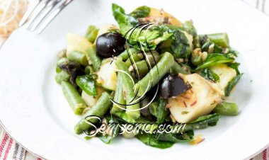 بطاطس مشوية مع الفاصوليا الخضراء