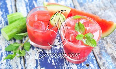 عصير البطيخ مع الخيار