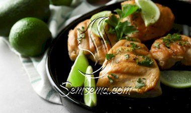 تتبيلة الدجاج بالليمون والكزبرة