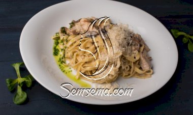 دجاج بصلصة البستو والفطر