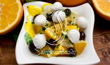 سلطة جبن الموزريلا مع البرتقال