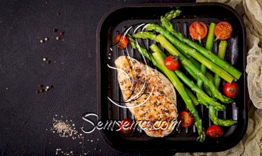 دجاج مشوي مع الهليون للرجيم