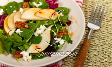 سلطة التفاح بالجوز