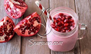 عصير الرمان بالحليب