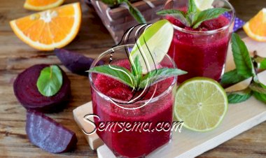 عصير الشمندر مع البرتقال