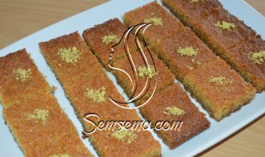 بسبوسة بالحليب المحلى