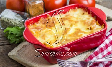 مكرونة بالبشاميل والموزاريلا