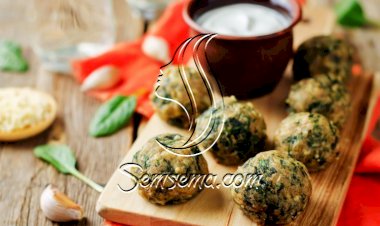 كرات السبانخ باللحم المفروم