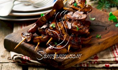 فطر مشوي مع خل البلسمك للرجيم