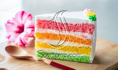 كيك قوس قزح