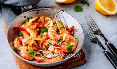 روبيان بالكزبرة والثوم للرجيم