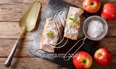 فطيرة التفاح بالجوز والزبيب