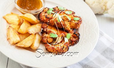 صينية القرنبيط والبطاطس بالفرن