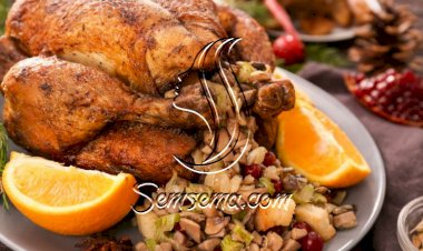 ديك رومي محشي بالفريك