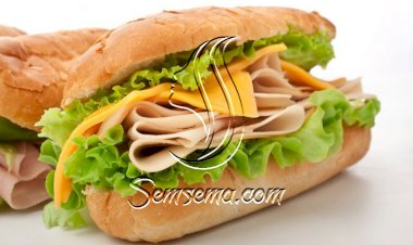 ساندويش التيركي المدخن والجبن