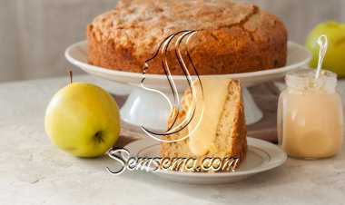 كيك التفاح بالكاسترد