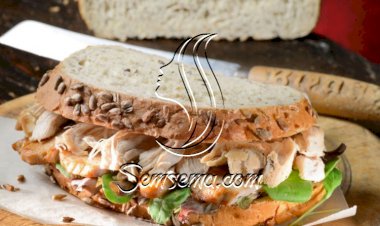 ساندويش دجاج مسحب للرجيم