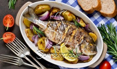 سمك مشوي بالثوم للرجيم