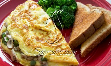 بيض بالجبن والمشروم