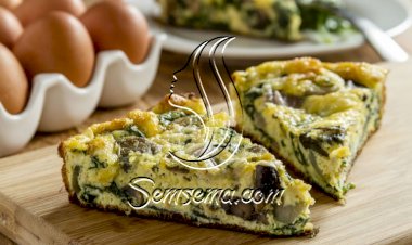 عجة مشوية بالسبانخ