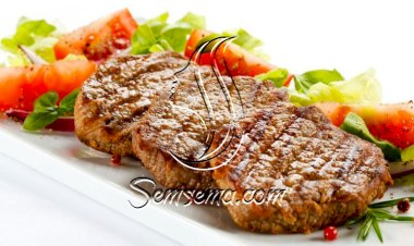 ستيك لحم بالخضار