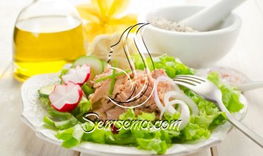 سلطة الخس مع التونة