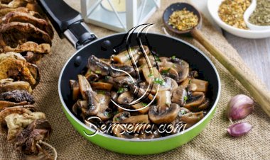فطر مشوي بالبصل