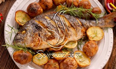 سمك مشوي بالخلطة الحارة