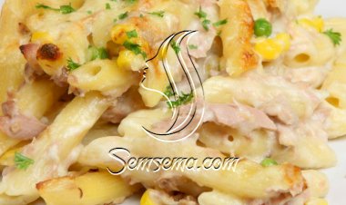 مكرونة بالبشاميل والتونة