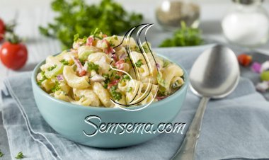 سلطة المكرونة بالمايونيز والزيتون