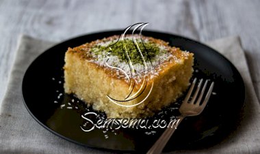 بسبوسة بالطحينية وجوز الهند