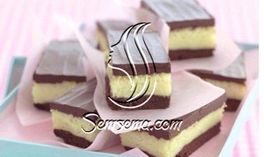 طريقة عمل حلى طبقات جوز الهند بالكاكاو