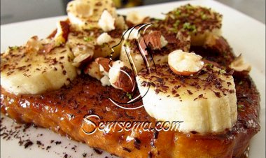 طريقة عمل التوست المقلي بالكراميل