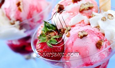 طريقة عمل ايس كريم الفرولة