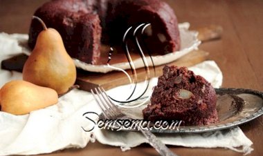 كيك الشوكولاته بالكمثرى كيك جديد