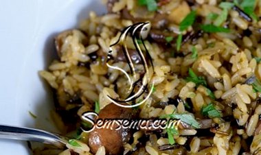 الارز بالفطر طبق سهل وسريع