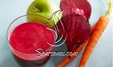 عصير الشمندر والتفاح والجزر