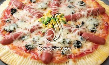 طريقة عمل بيتزا بالنقانق الشهية