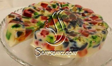 طريقة عمل كيكة جيلي الموزاييك