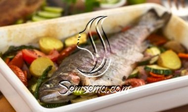 طريقة عمل سمك بالخضار بالفرن