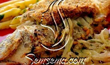 طريقة عمل سمك محشي بالفرن بالصور