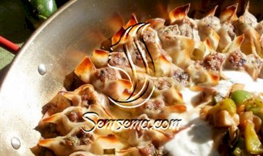 طبق تركي لذيذ اكلة المانتي المشهورة