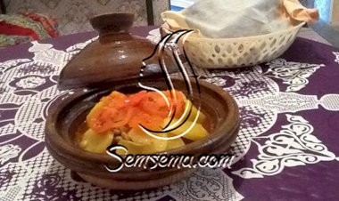 طاجين البطاطا المغربي او التونسي للنباتيين