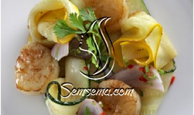 سلطة اسكالوب مع الكوسا وصفة جديدة