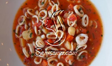 طريقة عمل شوربة الكلماري بالخضار