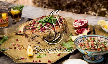 وصفة مقلوبة الباذنجان باللحم الطري