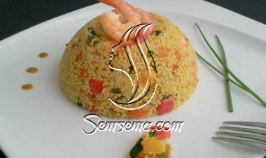 طريقة عمل الكوسكوس بالخضار والجمبري