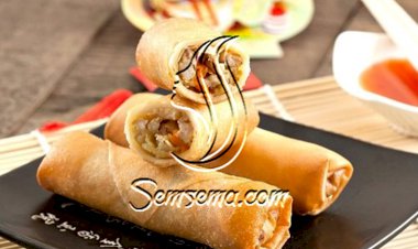 سبرينغ رول الارز بالبازلاء وصفة جديدة