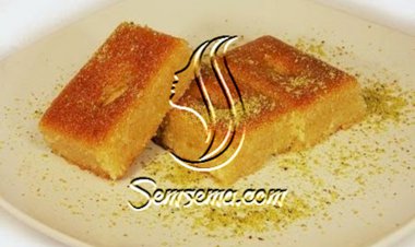 طريقة عمل النمورة اللبنانية باللبن