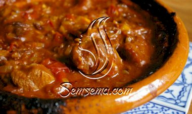 طاجين لحم الغنم بالخضار طريقة سهلة